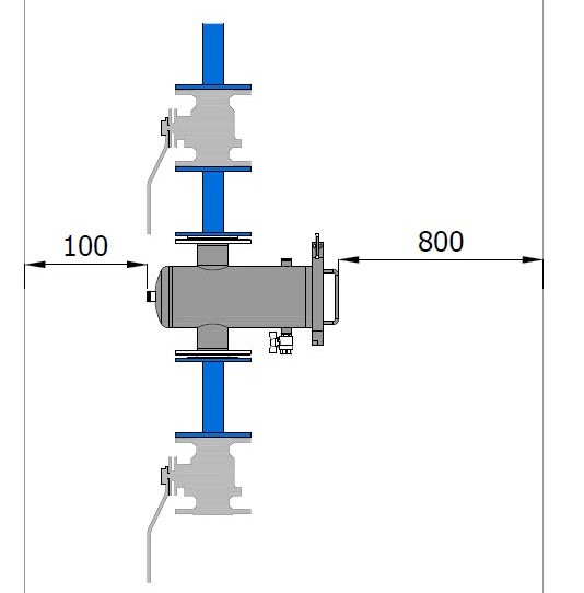 Nerezový filter mechanických nečistôt FDW 1.0 inštalácia zvislá rozmery